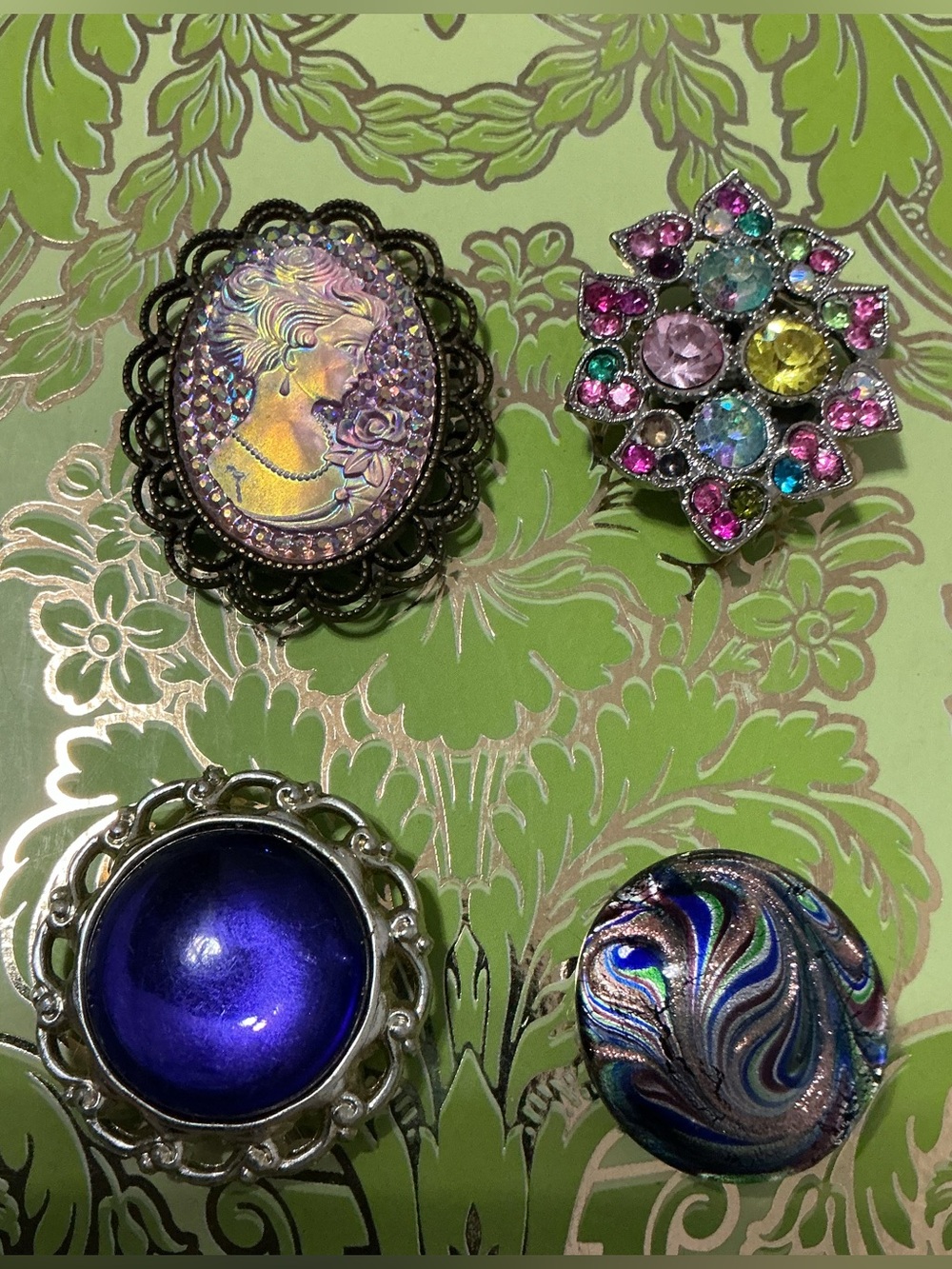 4 repurposed Jewelry Magnets